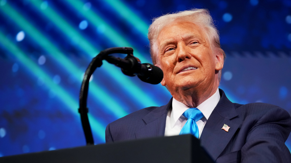 U.S. President Donald Trump speaks during the APEC CEO Summit in South Korea.