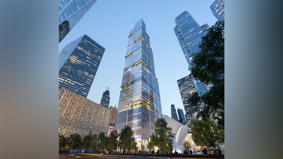 Mockup of planned American Express building in New York City